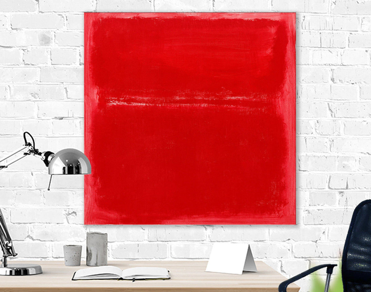 Mark Rothko Red Print on Canvas Bright Living Room Modern Wall Art Decor Abstract Painting Trendy Art Ready to Hang Nice Mother's Day Gift