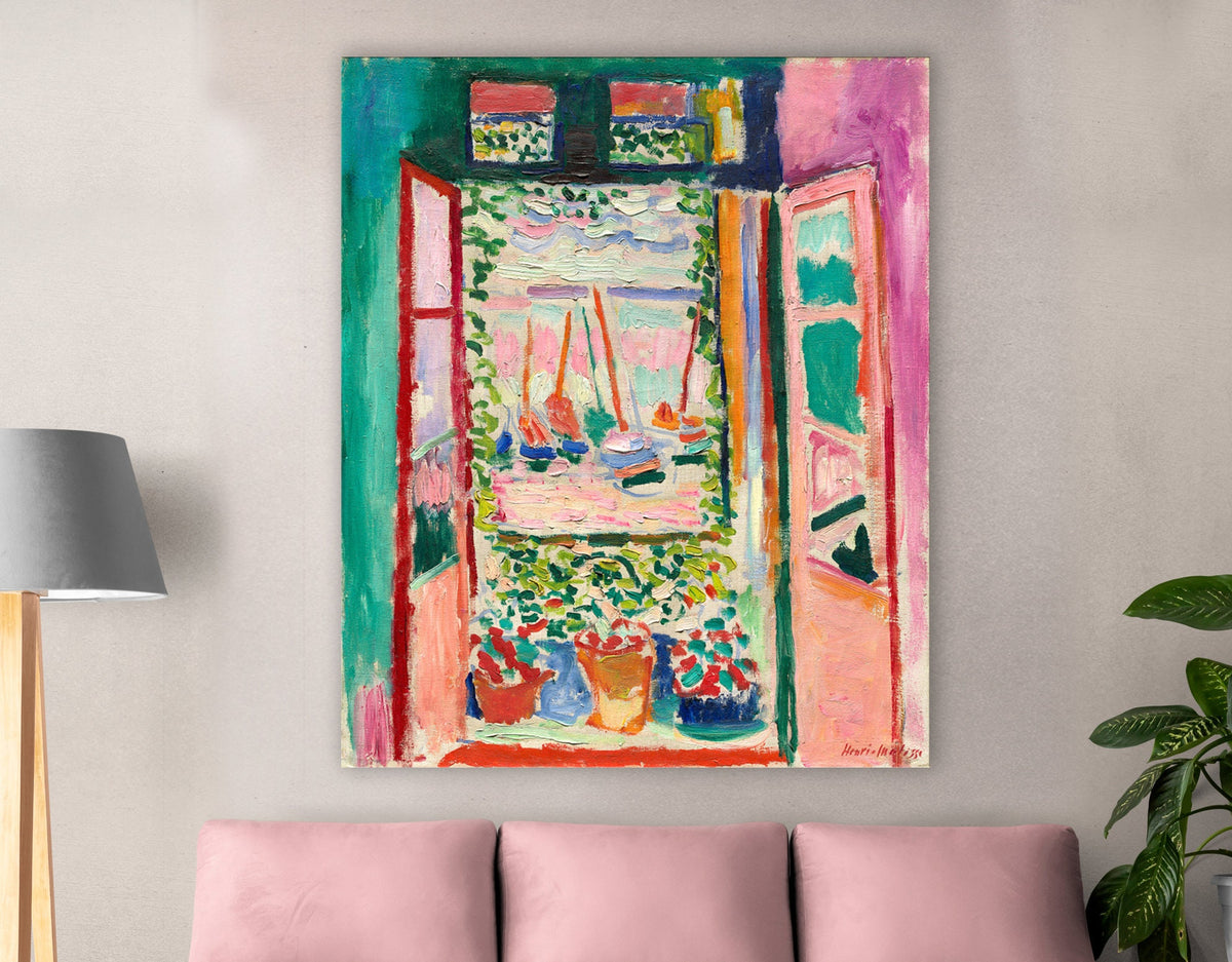 Henri Matisse The Open Window Print on Canvas Bright Colorful Living room Wall Decor Ready to Hang Print Wedding Gift
