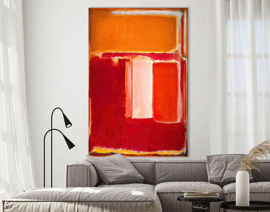 Mark Rothko Yellow Cherry Orange Print on Canvas Bright Colorful Living room Wall Decor Ready to Hang Print Wedding Gift Mother's Day gift