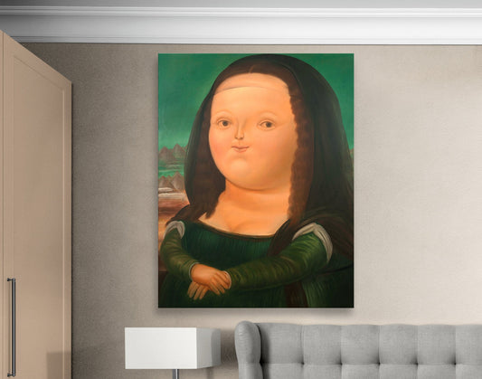 Monalisa Print on Canvas Body Positive Art Colorful Home Wall Decor American Pop Art Ready to Hang Painting Christmas Art Gift