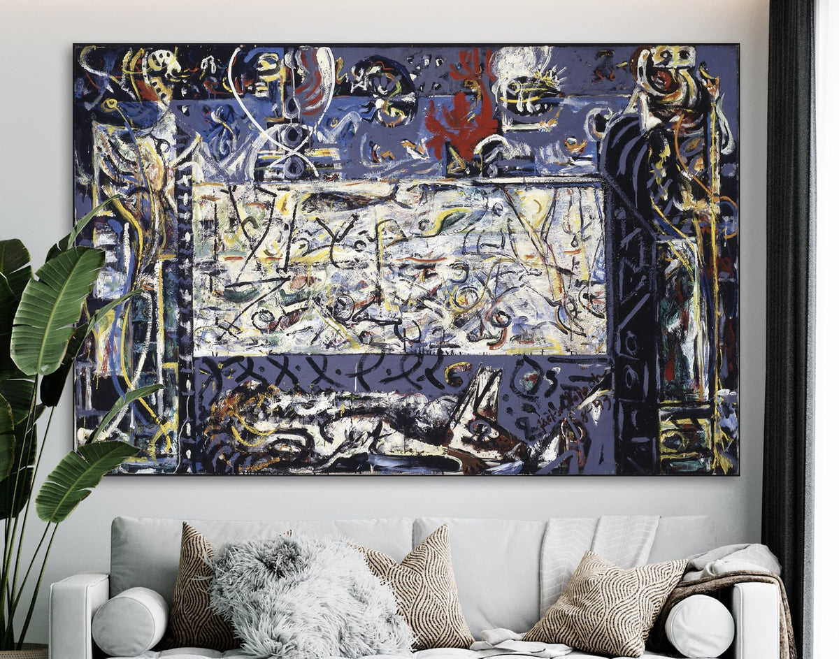 Jackson Pollock Guardians of the Secret Print on Canvas Living Room Extra Large Abstract Wall Art Decor Ready to Hang Best Housewarming Gift