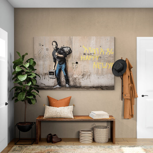 Banksy Ukraine 'Son of Migrant' Canvas Print, Urban Street Art