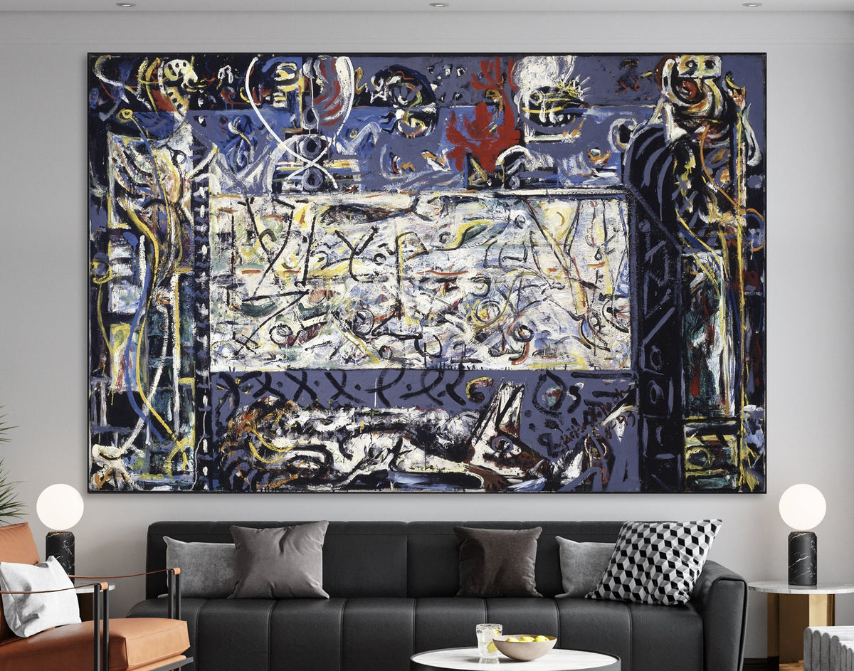 Jackson Pollock Guardians of the Secret Print on Canvas Living Room Extra Large Abstract Wall Art Decor Ready to Hang Best Housewarming Gift