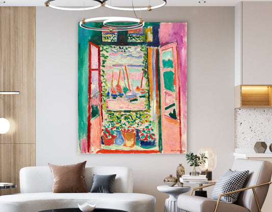 Henri Matisse The Open Window Print on Canvas Bright Colorful Living room Wall Decor Ready to Hang Print Wedding Gift