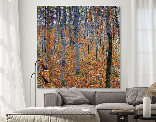 Gustav Klimt Beech Grove I Print Canvas Famous Bright Colorful Modern Living Room Decor Expensive Wall Art Ready to Hang Mothers Day Gift