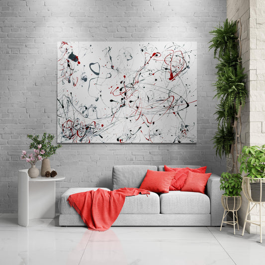 Jackson Pollock 4 Print Canvas Bright Colorful Living Room Extra Large Wall Decor Ready to Hang Abstract Art Best Housewarming Gift