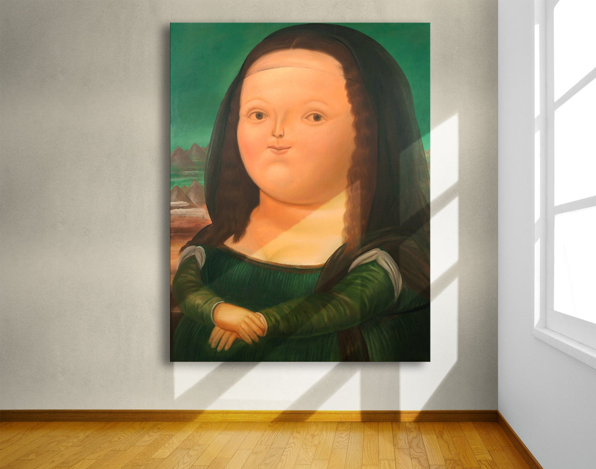 Monalisa Print on Canvas Body Positive Art Colorful Home Wall Decor American Pop Art Ready to Hang Painting Christmas Art Gift
