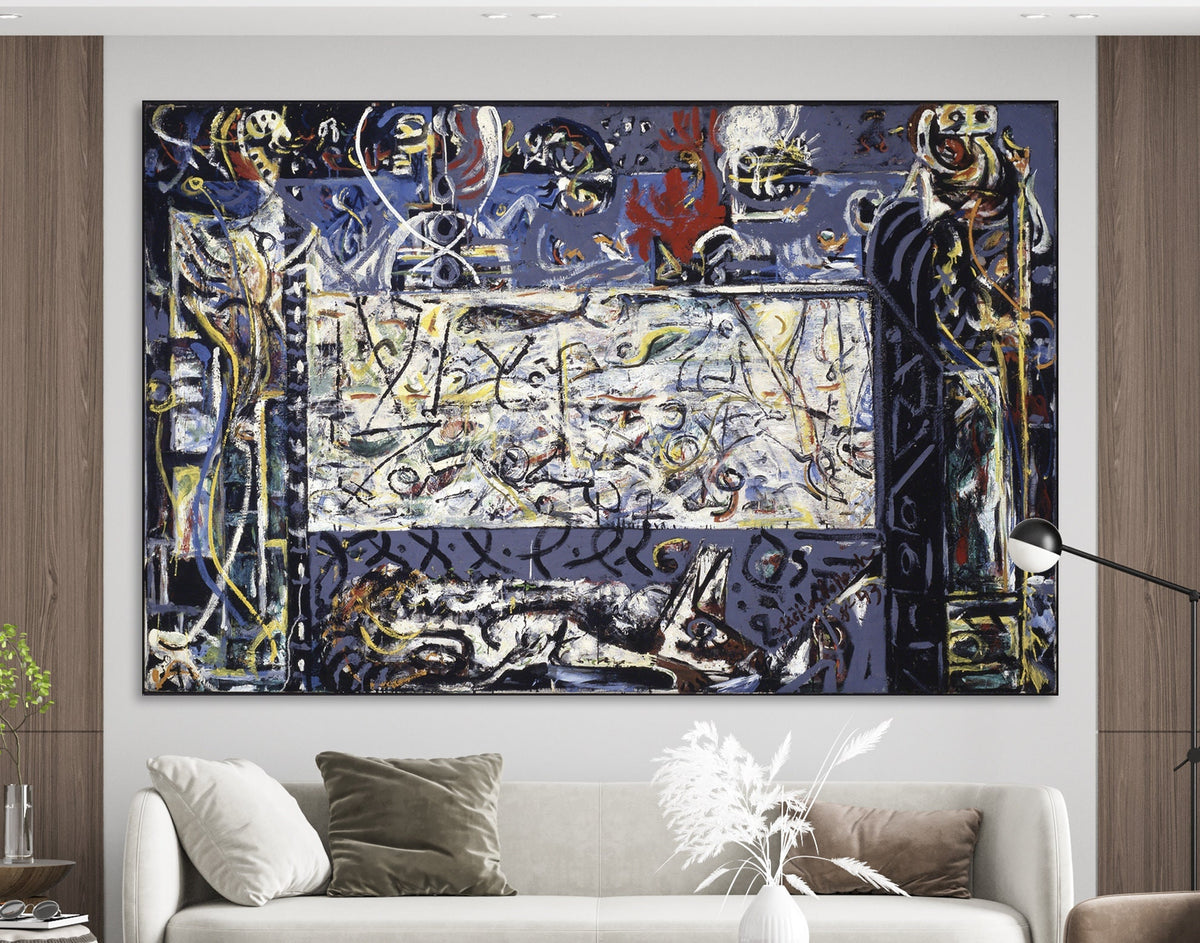 Jackson Pollock Guardians of the Secret Print on Canvas Living Room Extra Large Abstract Wall Art Decor Ready to Hang Best Housewarming Gift