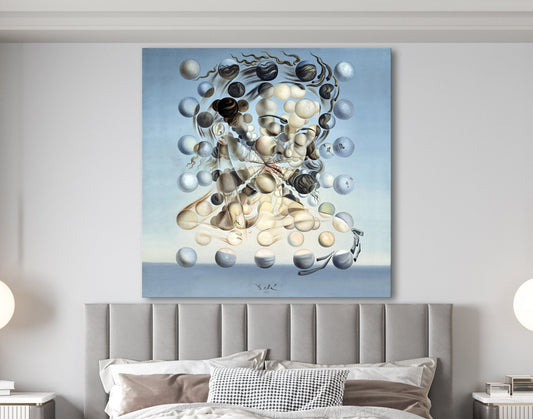 Salvador Dali Galatea of the Spheres Print on Canvas Bright Colorful Living room Wall Decor Ready to Hang Print