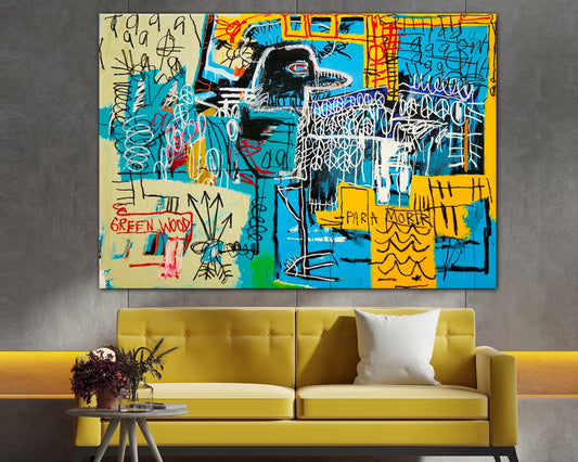 Bird on Money Graffiti Painting: Extra Large Pop Art Canvas Print