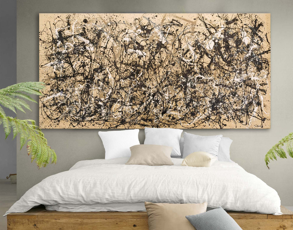Jackson Pollock Autumn Rhythm No.30 Canvas Print Abstractionism Bright Colorful Living Room Wall Decor Ready to Hang Best Friend Art Gift