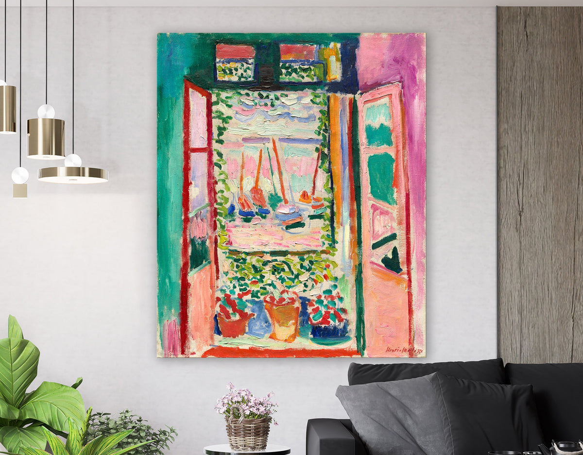 Henri Matisse The Open Window Print on Canvas Bright Colorful Living room Wall Decor Ready to Hang Print Wedding Gift