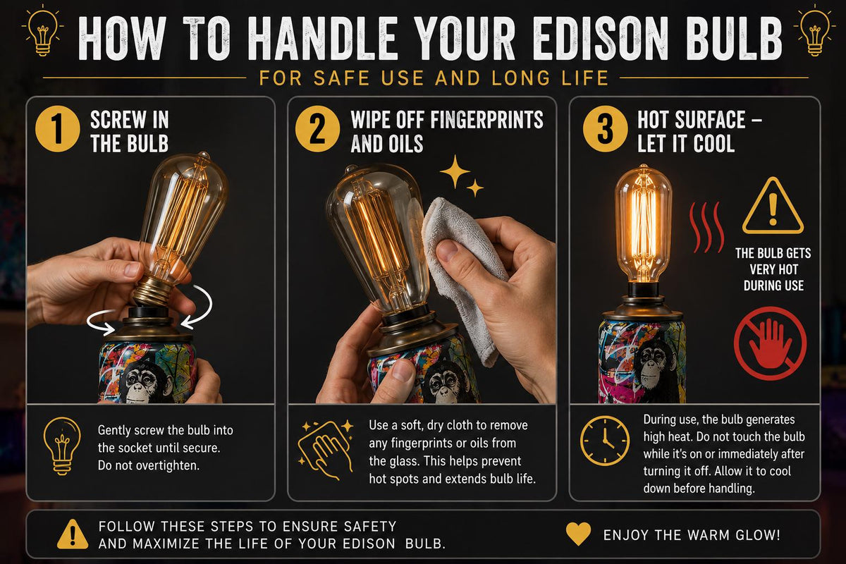 Funky Monkey Graffiti Torn Spraycan with Edison Lamp