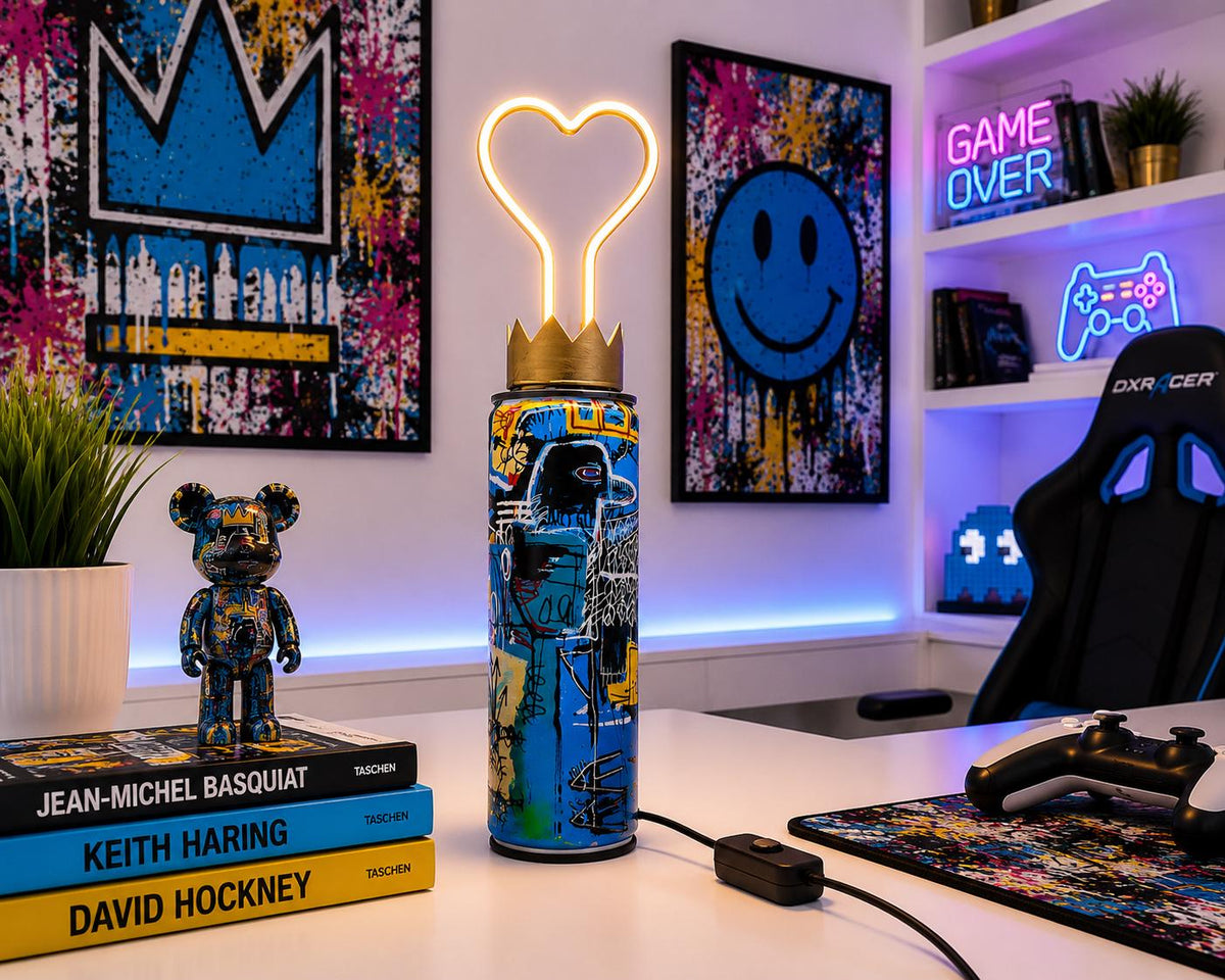 Basquiat Bird on money Torn spray Lamp
