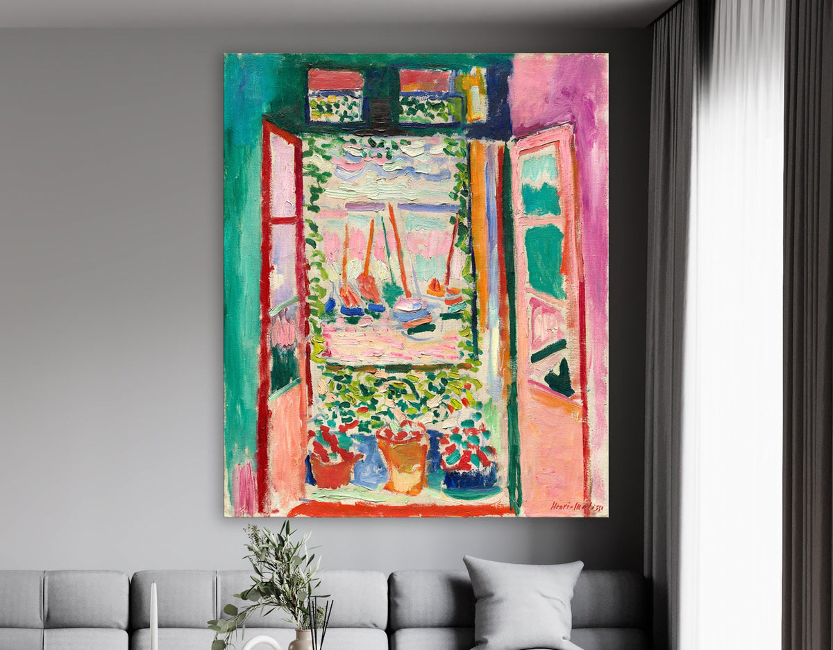 Henri Matisse The Open Window Print on Canvas Bright Colorful Living room Wall Decor Ready to Hang Print Wedding Gift